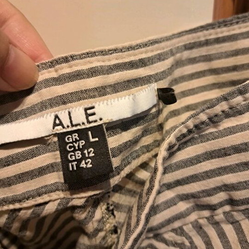 Φούστα Ale ασύμμετρη καλοκαιρινή με τσέπες σαν καινούργιο, γκρι και μπεζ