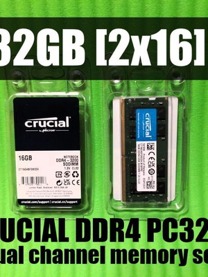 Crucial 32GB DDR4 PC-3200 Dual Channel Sodimm Ram комплект Нов