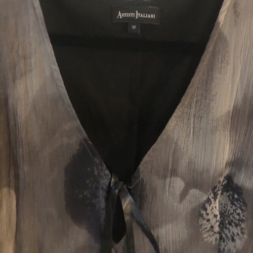 Artisti Italiani dress M gray like new, seta silk