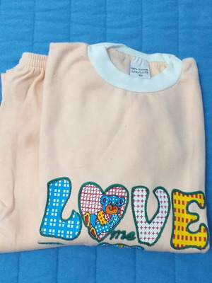 Vintage girls' pajamas in salmon color new