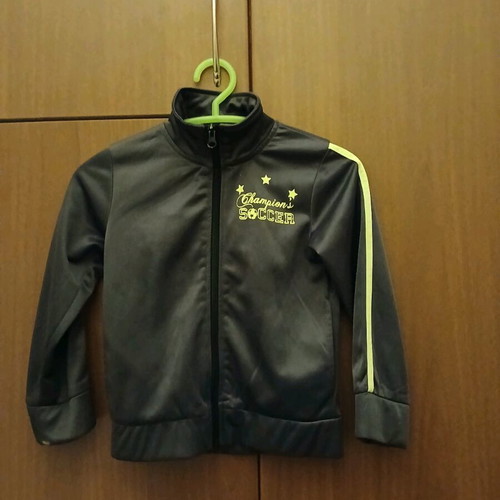 Sports jacket used for boy 6 years N 116 gray and green