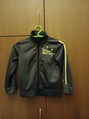 Sports jacket used for boy 6 years N 116 gray and green