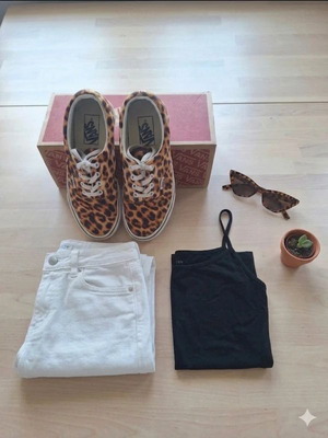 Vans Era Leopard Print Sneakers Like New, Size 37