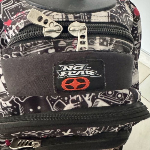 No Fear school trolley backpack used, black and red