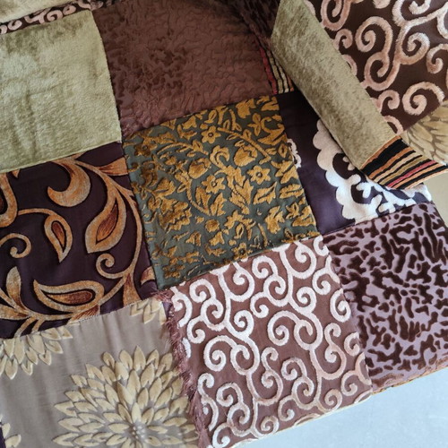 Armchair with velvet patches like new