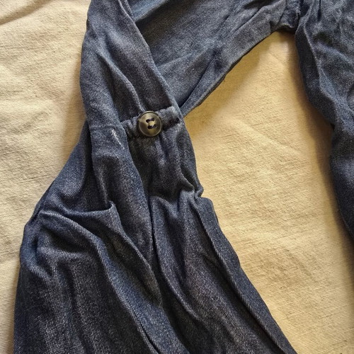 Please shirt dress blue denim used, size M