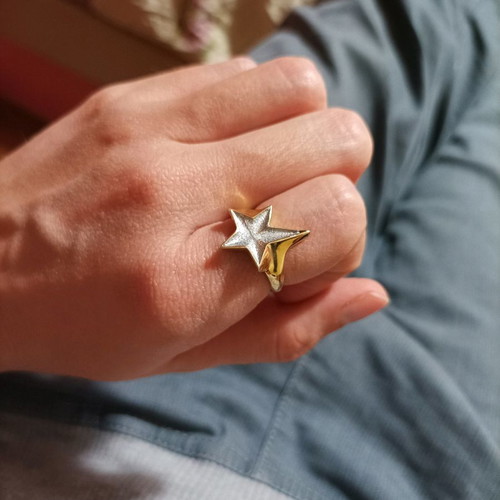 Gregio ring gold-plated silver star design used