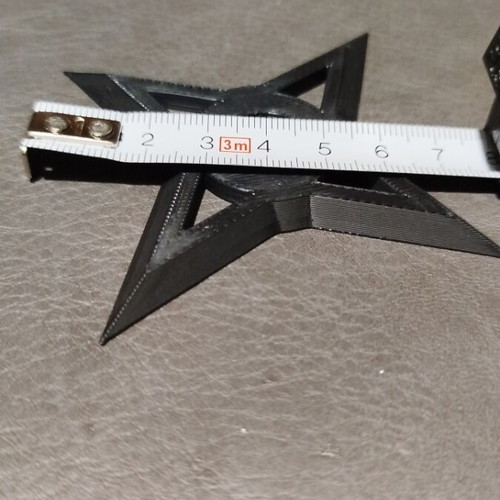 Ninja 3d stars new, set of 2 black pieces