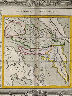 Χάρτης Μεγάρων Αττικής Βοιωτίας Φωκίδας 1761 μεταχειρισμένος