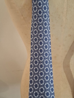 Hermes vintage μπλε μεταξωτή γραβάτα