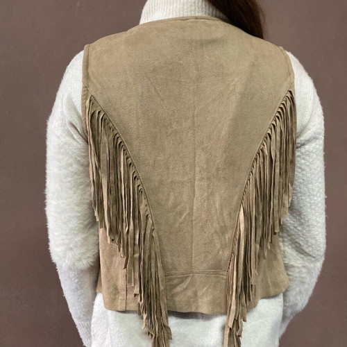 Vest with fringes like new, size S