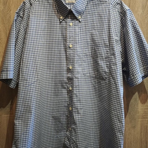 Zara men's shirt XL like new, white and blue cotton