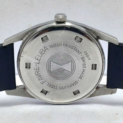 Favre Leuba King Sea watch used, orange dial, manual winding
