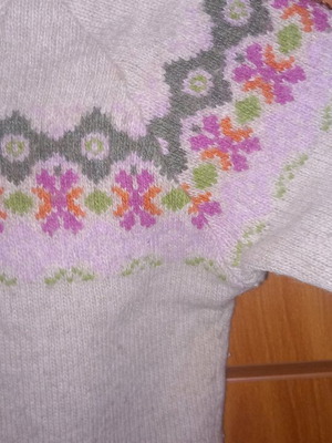 Girls' set like new, Mayoral beige and grey with embroidery