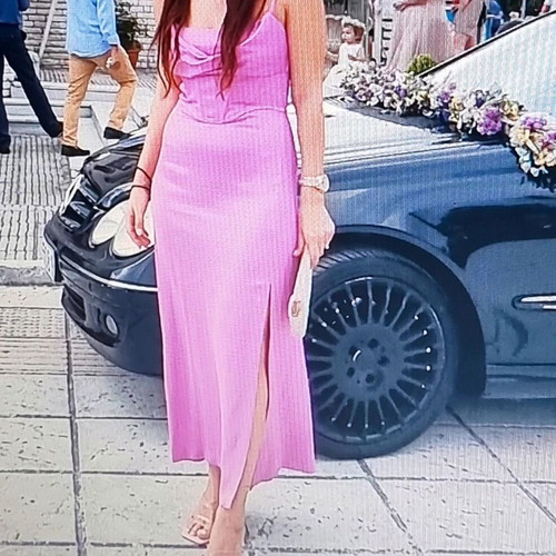 Zara pink satin corset dress like new, size S