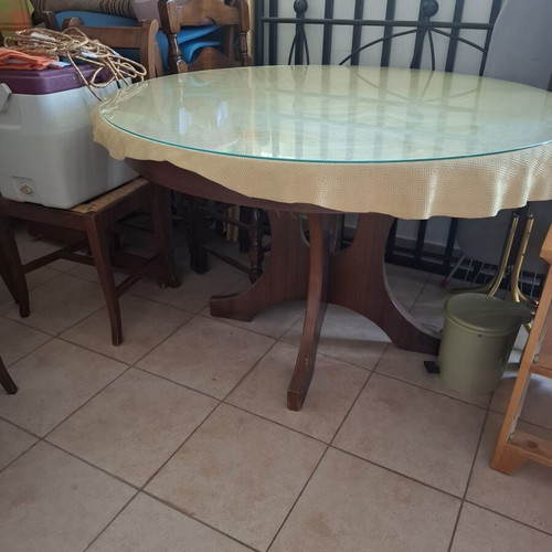 Rotonda wooden table like new, oak vintage