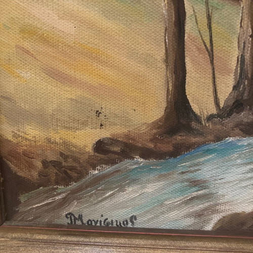 Oil painting used with frame 35x27 cm