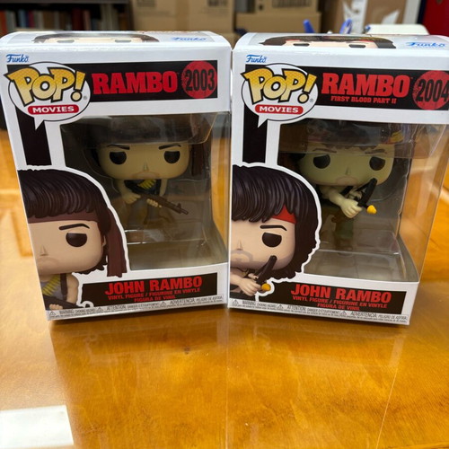 Funko Pop! John Rambo 2003 and 2004 new in box