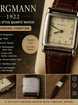 Bergmann 1922 Tank Style Quartz Watch