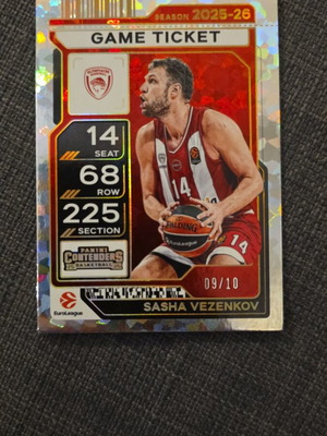 Συλλεκτική κάρτα Sasha Vezenkov Panini Contenders EuroLeague 2025-26 σαν καινούργιο