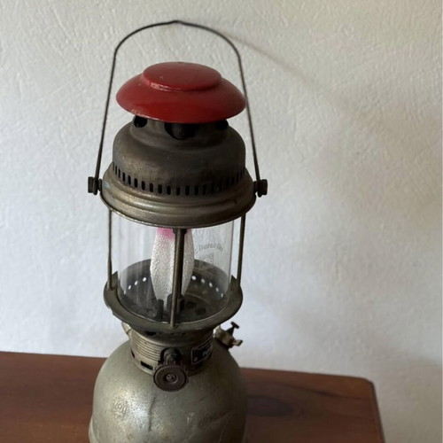 Vintage Lux Petromax German brass oil lamp used