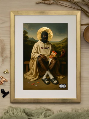 Golden frame 40x60 with mat and acrylic glass new