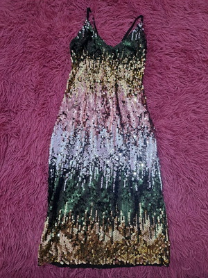 Sequin dress unused, multicolor, size S