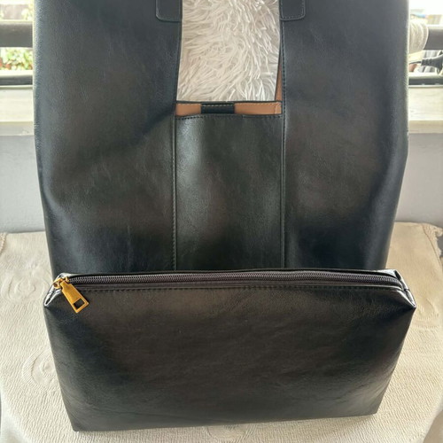 Blermude shoulder bag new, black, with pouch