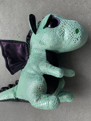 Plush Dragon Toy TY Beanie Boos like new, 22cm