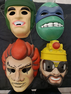 4 vintage αποκριάτικες μάσκες 90s από Thundercats, G.I. Joe, WWE και Χελωνονιντζάκια