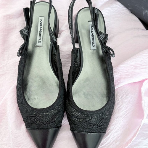 Karl Lagerfeld Ballet Flats Like New Black Size 38