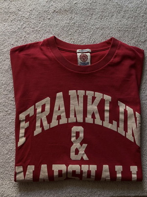 Franklin & Marshall κλασικό vintage t-shirt μεταχειρισμένο, μέγεθος XL, κόκκινο