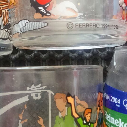 Collectible glasses used, Heineken Athens 2004 and more