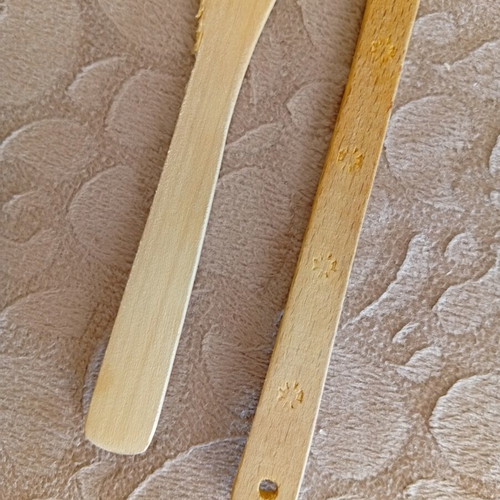 Pair of wooden kitchen utensils