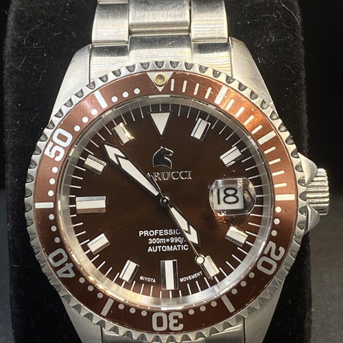 Carucci Calabria automatic diver watch like new, brown dial