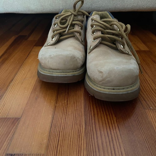 Frank Walker men's waterproof boots used, size 39, beige and yellow