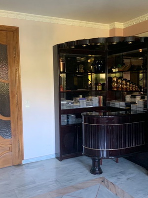 Solid wood bar used, living room