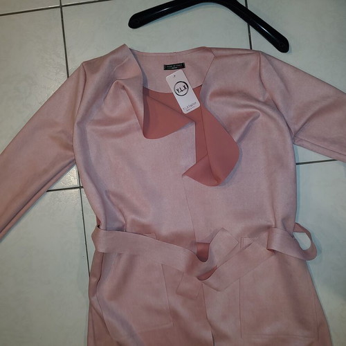 Pink YLX Fashion coat new, spring, faux suede