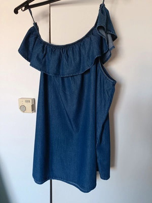 Denim blouse size XXL 44 like new, 100% cotton, summer style