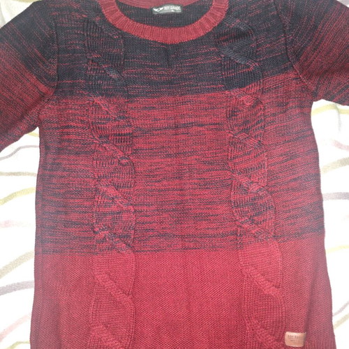 Men's red sweater like new, size L