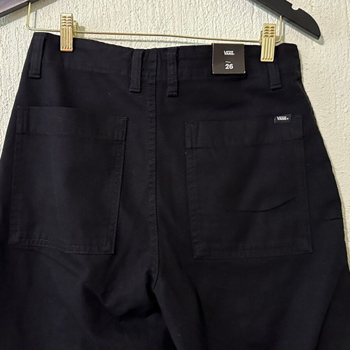 Vans women's wide-leg pants new, size S 36 8, black cotton