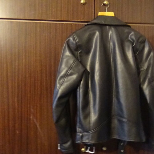 Pull & Bear leather jacket size S black like new