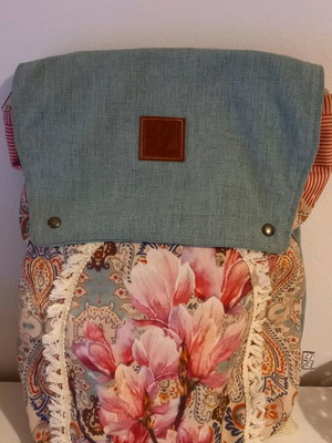 Lazy Dayz handmade backpack like new, multicolor
