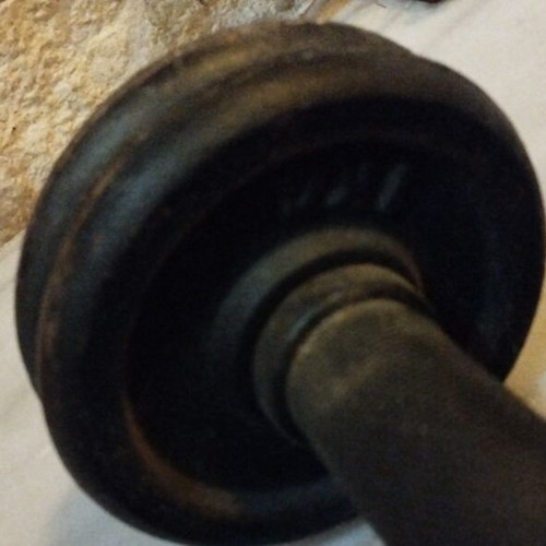 Σετ αλτήρας βιδωτός μεταχειρισμένος με αποσπώμενα βάρη 4 μονόκιλα και 2 μισόκιλα