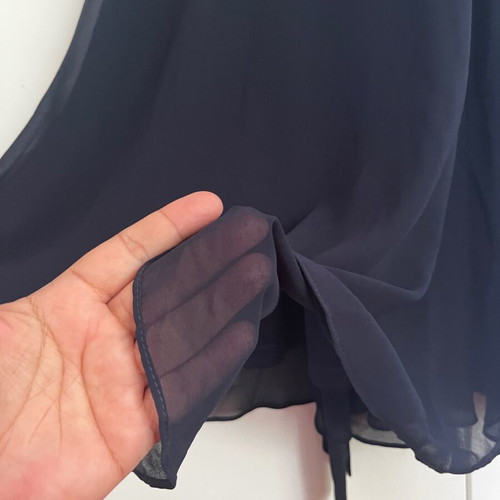Evening lace dress blue asymmetric, like new, size XS