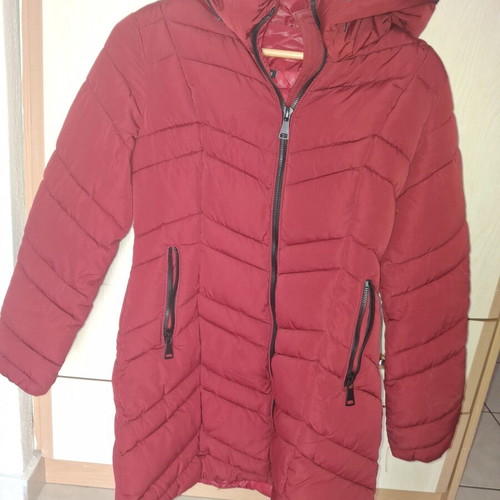 Puffer jacket, burgundy, size S