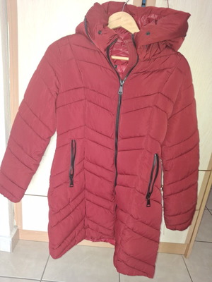 Puffer jacket, burgundy, size S