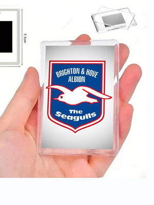 Магнит за хладилник Brighton & Hove Albion с прозрачен акрилен фоторамка