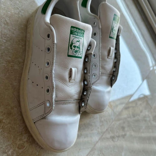 Adidas Stan Smith women's sneakers used, white and green, EU 37 1/3