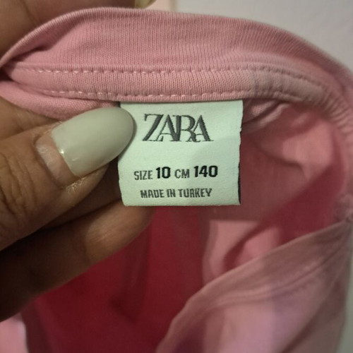 Zara pink crop top like new for ages 9-12